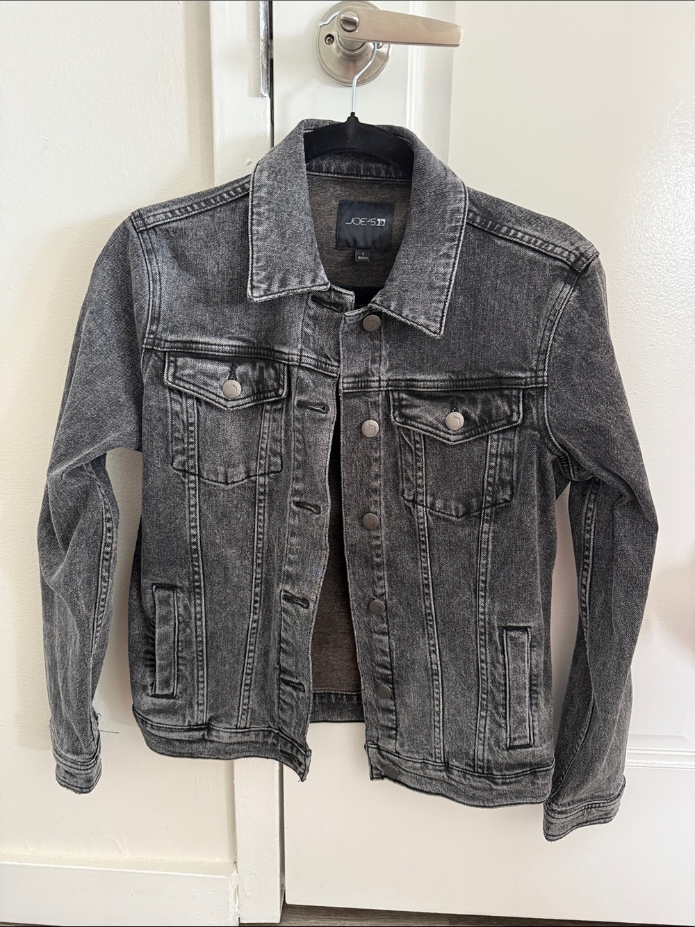 Joe's Jeans Washed Charcoal Gray Denim Jacket